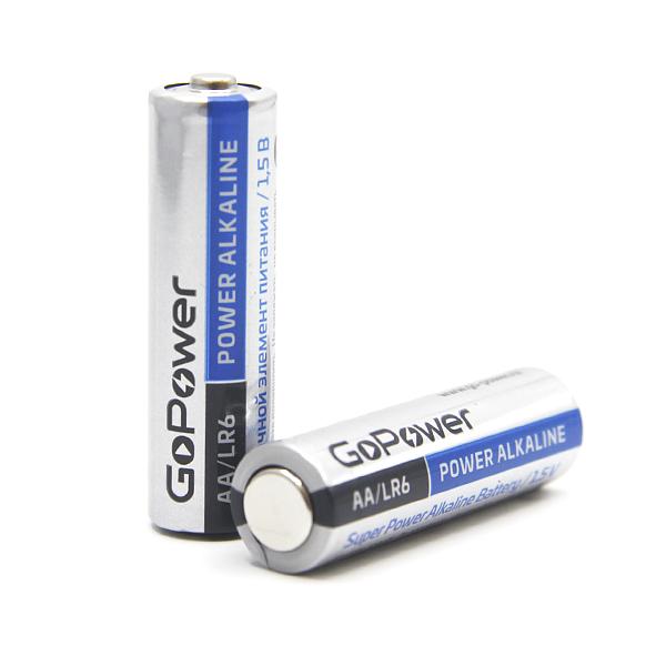 Батарейка GoPower LR6 AA BL2 Alkaline 1.5V (2/24/480) блистер (2 шт.) Батарейка GoPower LR6 AA (00-00019861) фото 2