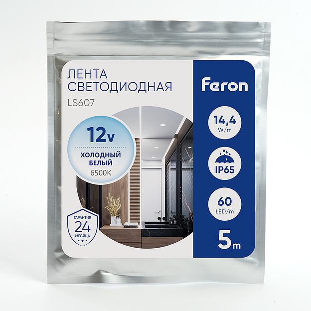 Лента светодиодная LEDх60/м 5м 14.4w/m 12в IP65 дневной фото 4