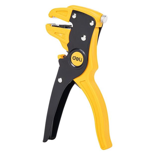 Инструмент обжимной Deli Автоматические клещи для снятия изоляции (стриппер) Deli DL2003 180мм, диапазон зачистки 0,5-6 мм, пружина с автоматическим возвратом фото 3