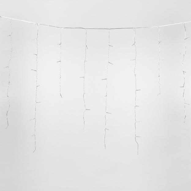 Бахрома светодиодная с эффектом мерцания 2м Соединяемая 100 светодиодов Провод прозрачный ULD-B2007-100/TTK WHITE IP44 фото 6