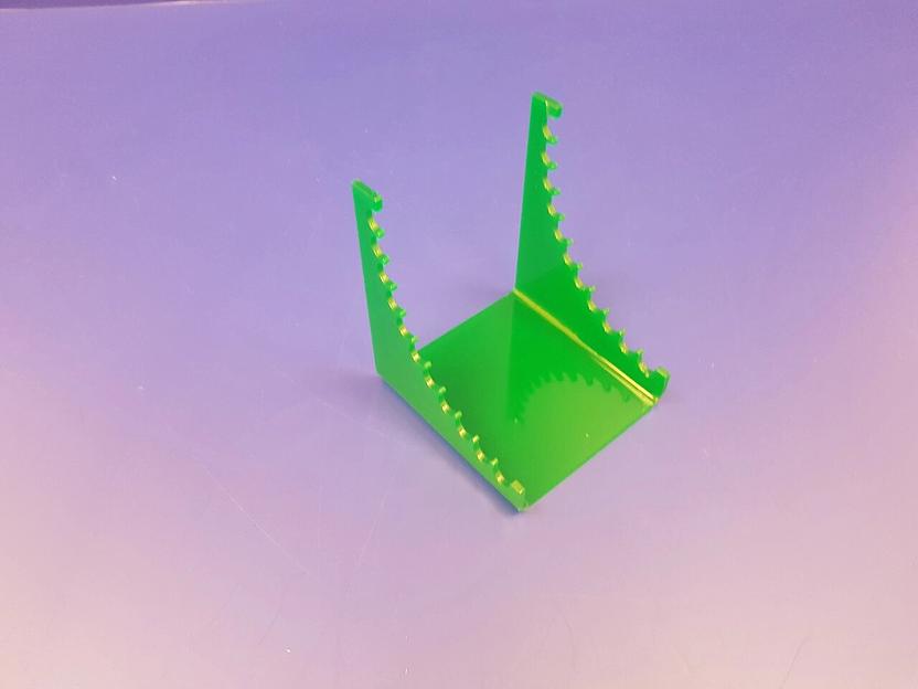 Подставка для ручек карандашей кистей 12 секции (горка радиус, цвет зеленый) фото 6