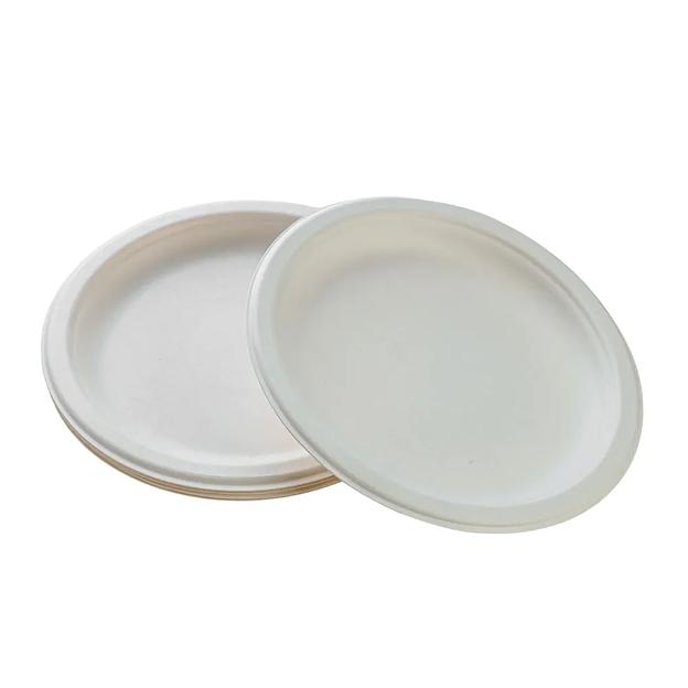 Тарелка круглая одноразовая ЭкоПак из древесной целлюлозы (биоразлагаемая) 172 мм для холодных и горячих блюд, белый 25 шт фото 2