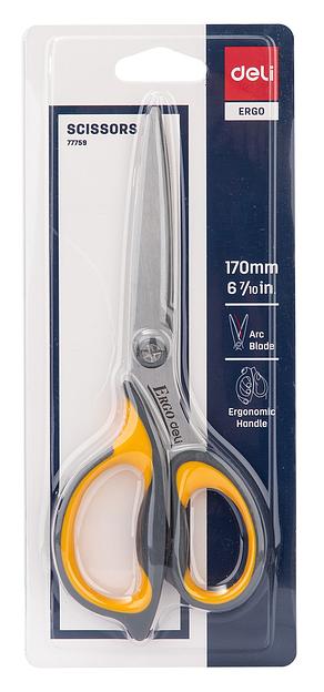 Ножницы Deli E77759 офисные 170мм ручки с резиновой вставкой сталь ассорти фото 8