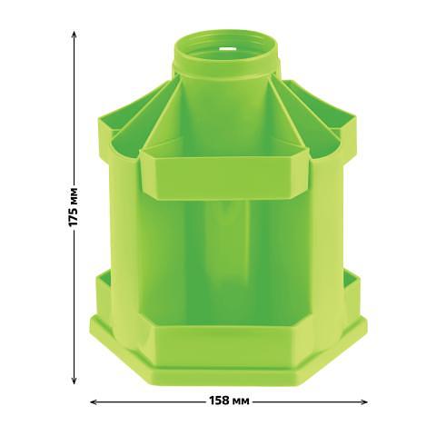 Органайзер настольный пустой, вращающийся ОР203 Maxi desk, зеленый Kiwi, СТАММ фото 1