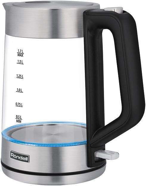 Чайник электрический Rondell RDE-1008 1.7л. 2200Вт прозрачный корпус: стекло фото 1