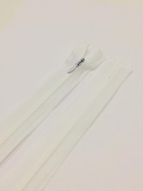 Молния потайная 50см.  Белый фото 1