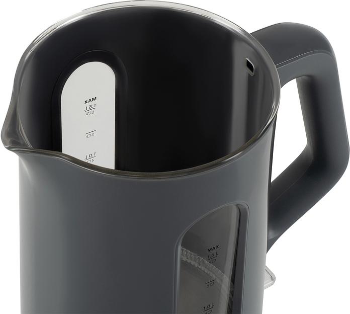 Чайник электрический Hyundai HYK-G4508 1.5л. 1700Вт серый/прозрачный корпус: стекло фото 7