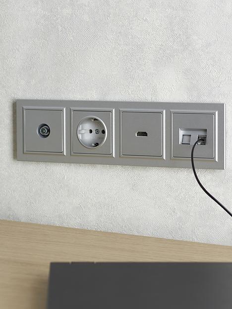 IEK BR-M42-K47 BRITE Рамка 4-мест. РУ-4-БрА алюм. фото 6