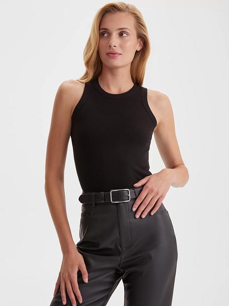 Майка женская в рубчик, черный, опт фото 1