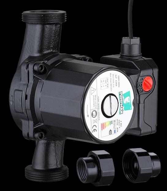 Насос циркуляционный, 180мм, напор 4м, 85вт, с гайками и кабелем фото 1