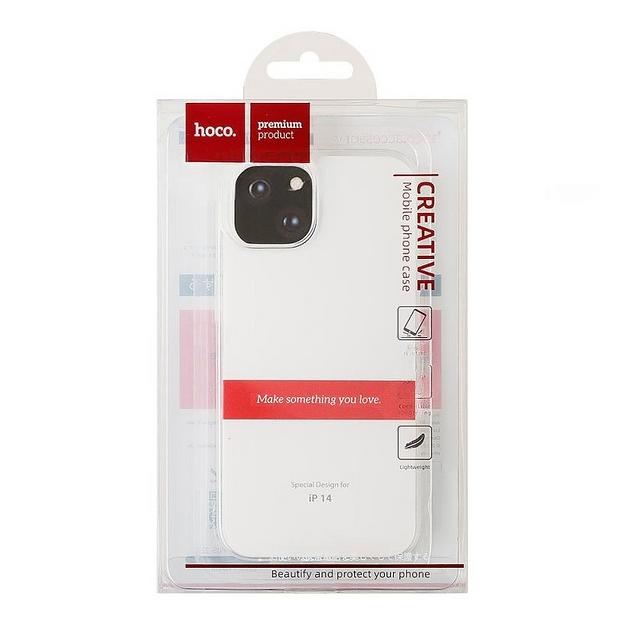 Чехол HOCO Light для Apple iPhone 14, TPU (прозрачный) ОПТ фото 5