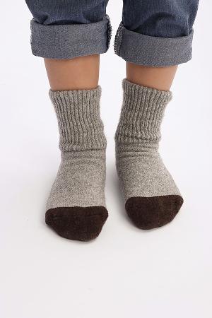 Носки детские из натуральной шерсти TOD Оймс цвет серо-шоколадный фото 3