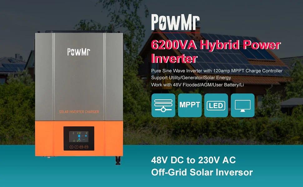 Гибридный солнечный инвертор POW-HVM Pro 6.2M-48V (On-Grid+Off-Grid) фото 6