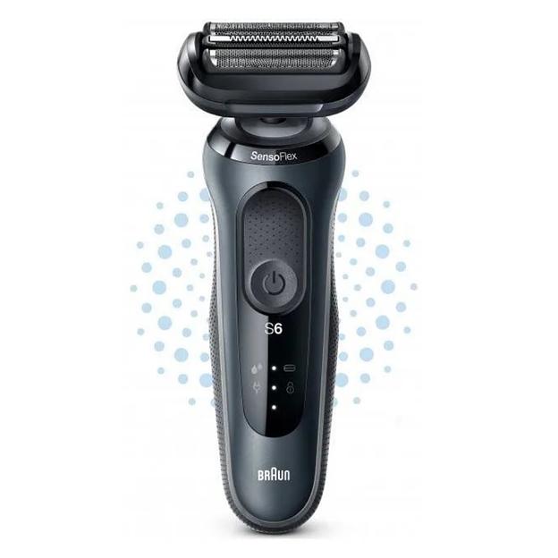 Бритва сетчатая Braun Series 6 61-N1000s реж.эл.:3 питан.:аккум. серый/черный фото 3