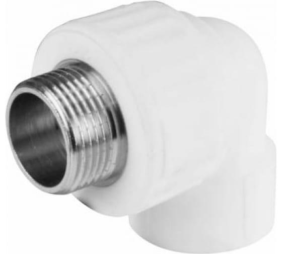 Угольник 32x1/2' НР комбинированный, полипропиленовый, белый фото 1