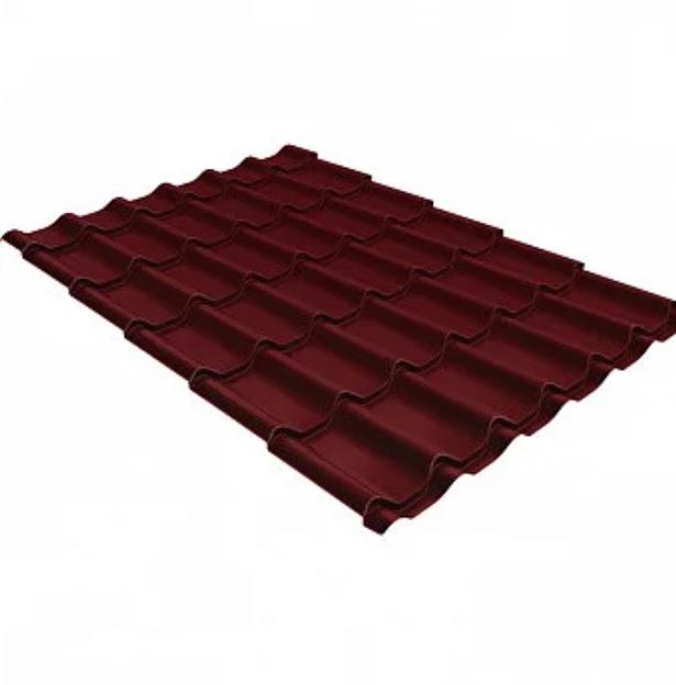 Металлочерепица супермонтеррей МАТТ 0,45 RAL 3005 ОПТ фото 1