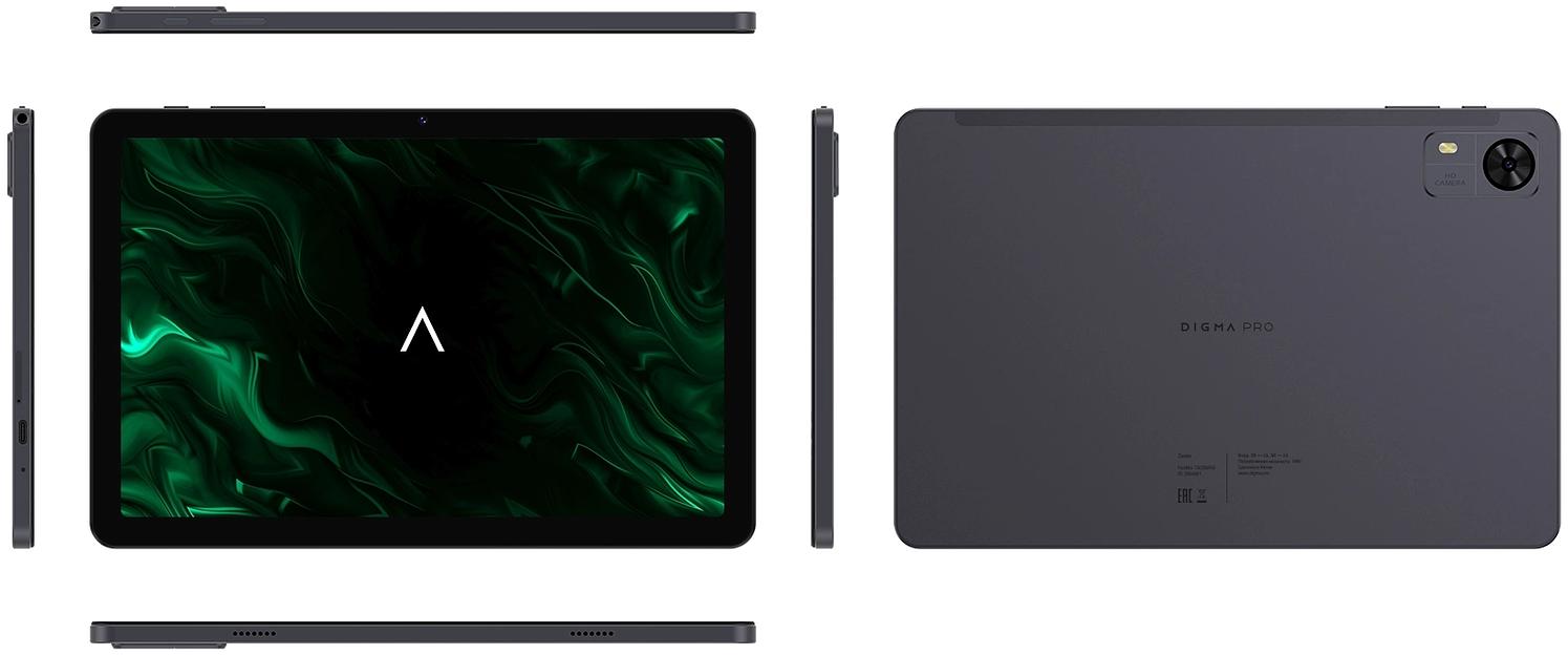 Планшет Digma Pro Zoom T606 (1.6) 8C RAM6Gb ROM128Gb 10.1" IPS 1920x1200 4G 2Sim Android 14 темно-серый 13Mpix 5Mpix BT WiFi microSD 1Tb 7000mAh 24hr 94hrs фото 10