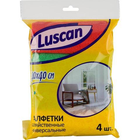 Салфетка из микроволокна 40х40 см, 4 шт, 220 гр, Luscan фото 1