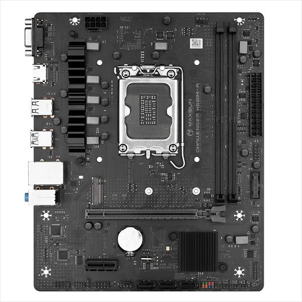 Материнская плата MAXSUN MS-Challenger H610M-R, LGA1700, H610, 2*DDR4, 3*SATA3, M.2, 2*USB 3.2, 4*USB 2.0, 1*PCIEx16, 1*PCIEx1, VGA+HDMI, mATX (MS-Challenger H610M-R) фото 3