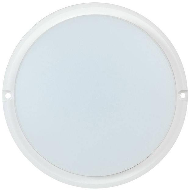 Светильник светодиодный ДБП-12w 4000К 800Лм IP54 круглый пластиковый белый (LDPO0-4002-12-4000-K01) фото 1