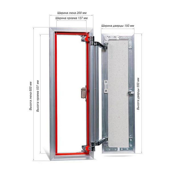 Люк под плитку 20*60 АТР ЕвроФОРМАТ, нажимной с присоской фото 3