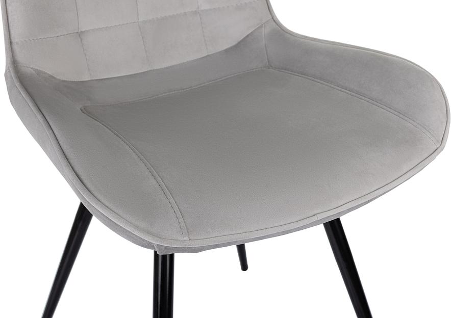 Стул для дома Бюрократ CH-K2 св.серый Holland 09 металл черный на ножках (CH-K2_1/HL09) фото 6