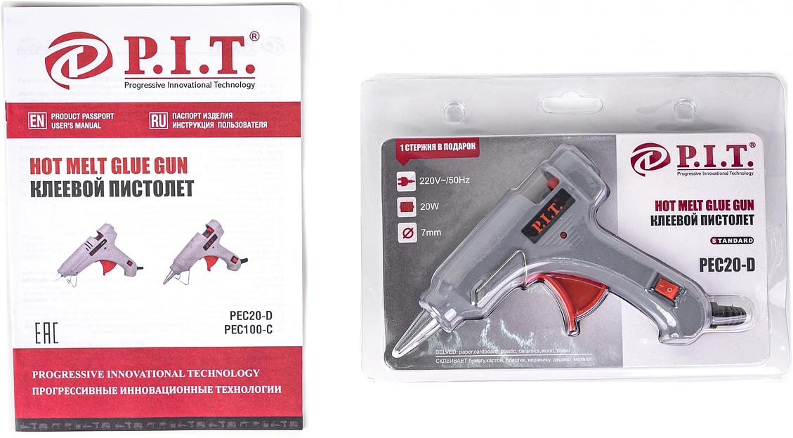 Клеевой пистолет P.I.T. PEC20-D 20Вт фото 4