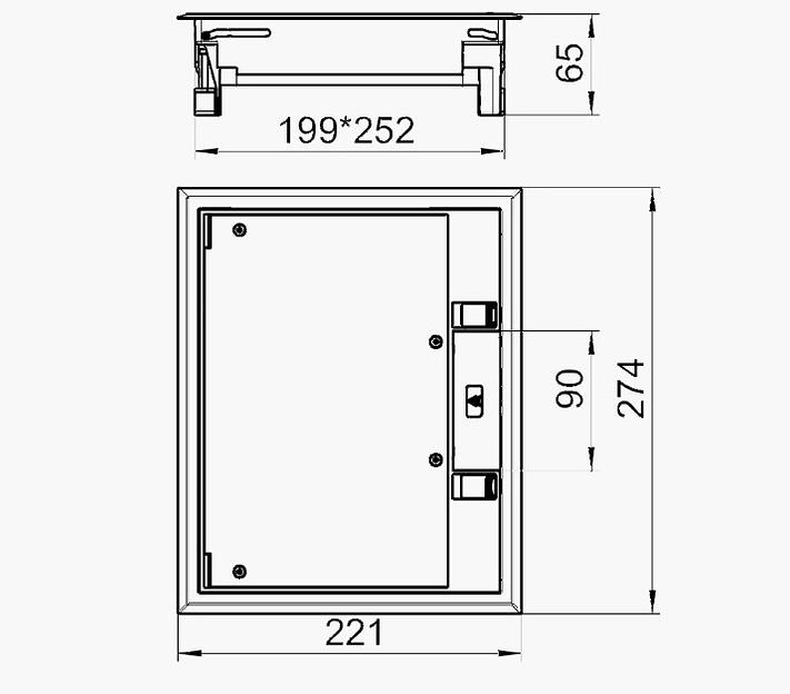 Универсальный лючок Obo Bettermann «GES6-2U» на 9 модулей ОПТ фото 3