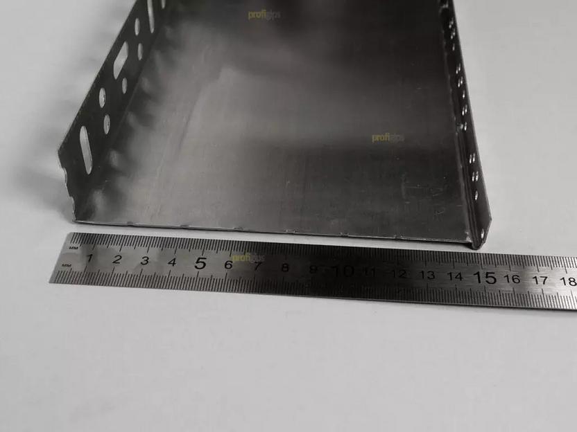 Цокольный опорный профиль алюминиевый 153 мм с перфорацией и капельником, толщина 0,5 мм ProfiGips 2,5 м ОПТ фото 3