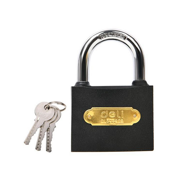 Замок навесной Deli DL508909 стальной, 75мм фото 1