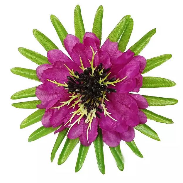 Головка астры Яник с листом 3сл 16см 381-л067-204-170Ч-177К-172 1/28 фото 1