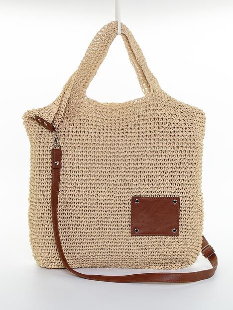 Симона сумка шоппер, солома ОПТ фото 1