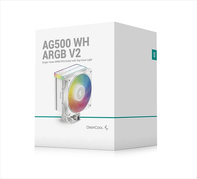 Кулер для процессора DEEPCOOL AG500 WH ARGB V2 белый 120мм алюминий+медь 1850rpm 29.4db 4-pin 240W 155мм фото 10