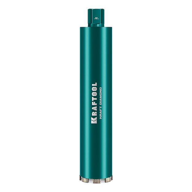 KRAFTOOL DIAMOND 92 мм (450 мм, 1 1/4″, лазерная сварка, сухое сверление с микроударом), алмазная коронка по железобетону (29825-092) фото 1