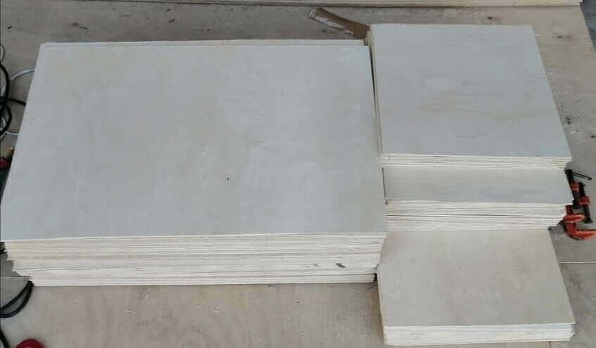 Фанера для лазерной резки, сорт 2/2, 3 мм, 300х500 мм фото 1