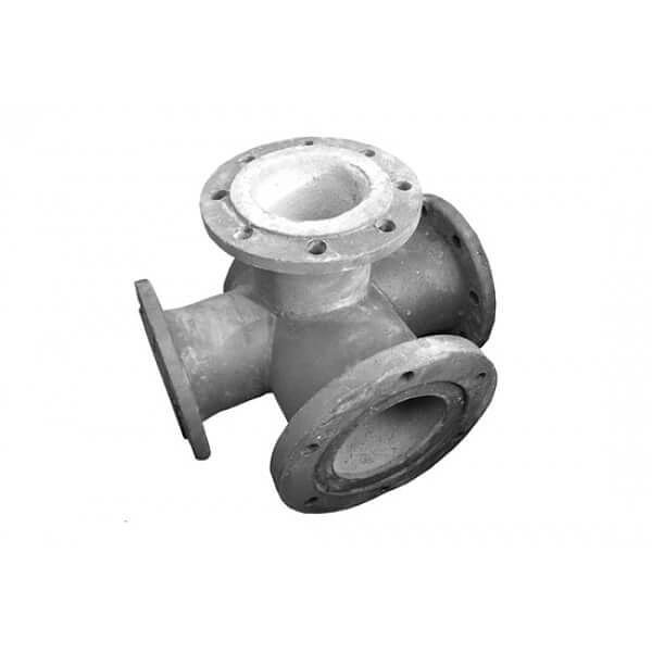 Тройник чугун ВЧШГ с пожарной подставкой ППТФ Ду 250х250 Ру10 фланцевый ТУ 1468-041-50254094-2001 с ЦПП фото 1