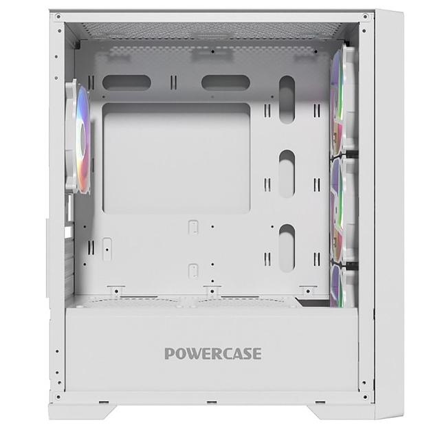 Корпус Powercase Alisio Micro X4W V2, Tempered Glass, 4х 120mm ARGB fans, ARGB HUB, белый, mATX (CAMCXW-A4) фото 7