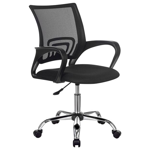 Кресло BRABIX «Fly MG-396», с подлокотниками, сетка, хром, черное ОПТ фото 1