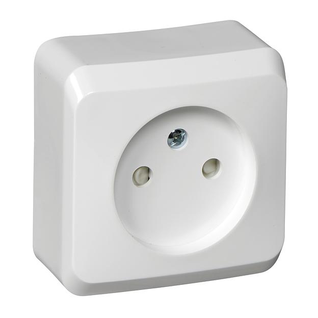 Systeme electric PA16-002B ЭТЮД О/У РОЗЕТКА без заземления со штороками 16А 250B, белый, Россия фото 3