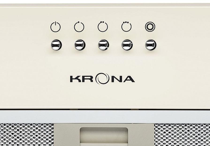 Вытяжка встраиваемая Krona Runa 600 PB слоновая кость управление: кнопочное (1 мотор) фото 5