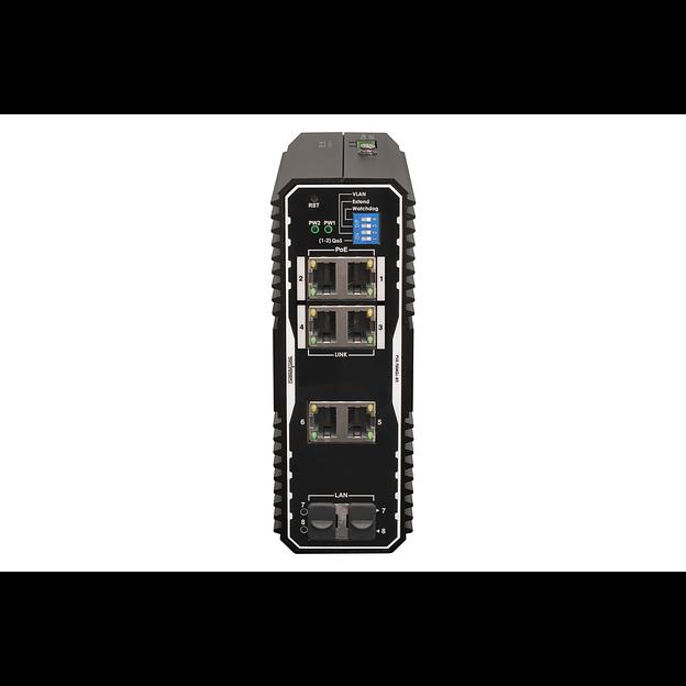 Неуправляемый промышленный 4 портовый PoE коммутатор POWERTONE PUS-TS04GL-BTi c 4 портами до 90Вт фото 1