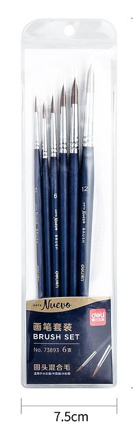 Набор кистей Deli 73893 синтетика круг. фото 3