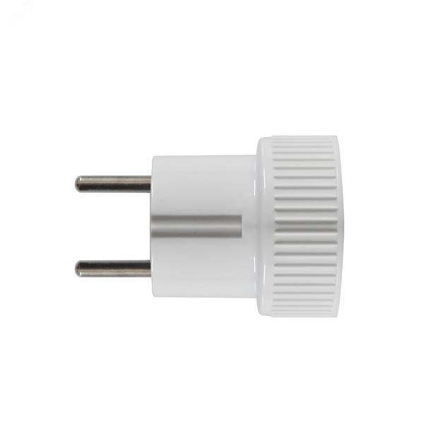 Европереходник без заземления 6А белый фото 2