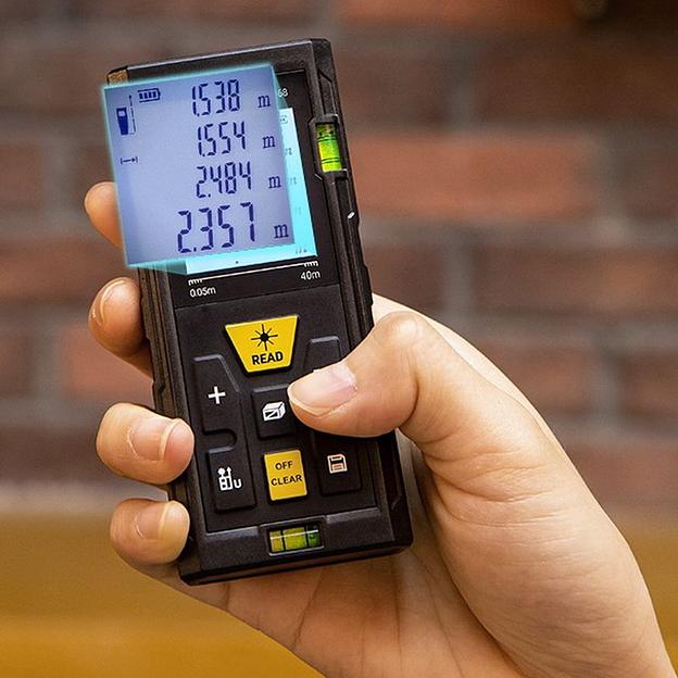 Измерительный и разметочный инструмент Deli Лазерный дальномер Deli DL4168 Диапазон измерения 0,05;40м, точность измерения ±3мм фото 4