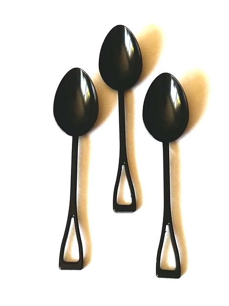 Ложка столовая одноразовая черная ОПТ фото 3