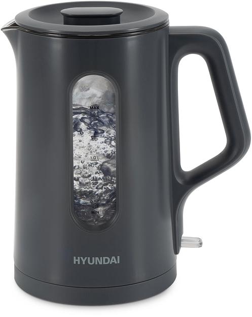 Чайник электрический Hyundai HYK-G4508 1.5л. 1700Вт серый/прозрачный корпус: стекло фото 3