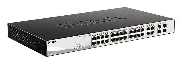 D-Link DGS-1210-28P/F5A Настраиваемый L2 коммутатор с 24 портами 10/100/1000Base-T и 4 комбо-портами 100/1000Base-T/SFP фото 1