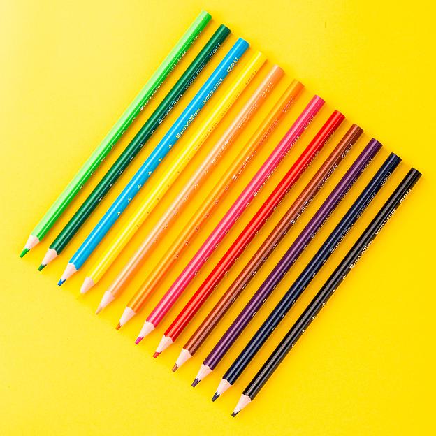 Карандаши цветные Deli EC112-24 Enovation трехгранные пластик 24цв. карт.тубус (24шт) фото 7