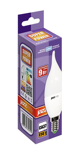 Лампа светодиодная LED 9Вт Е14 холодный матовая свеча на ветру фото 2