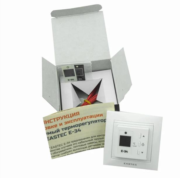 Встраиваемый терморегулятор Eastec E-34 белый фото 2